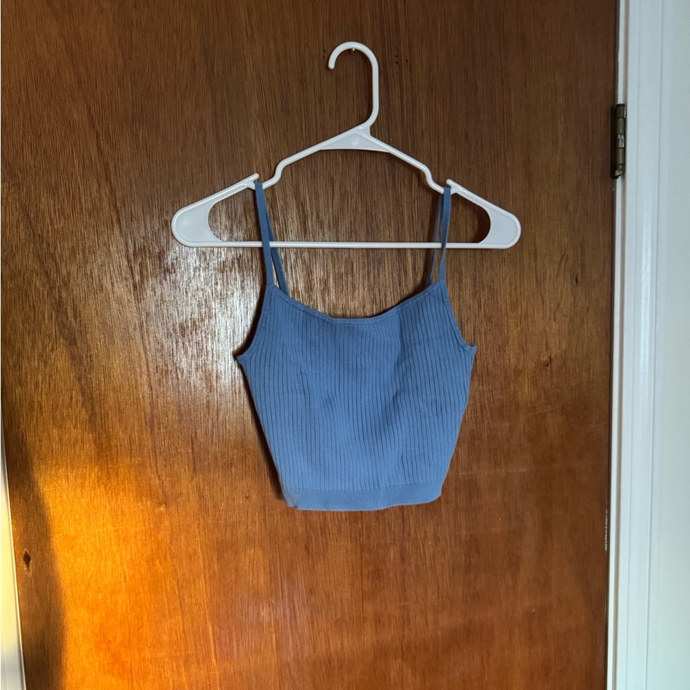 PacSun square neck ribbed crop tank top